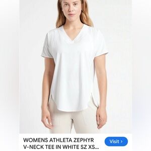 Athleta Zephr V-Neck Short Sleeve Tee